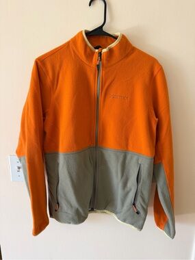 Marmot Women’s Two-Tone Orange and Gray Full‑Zip Fleece Jacket